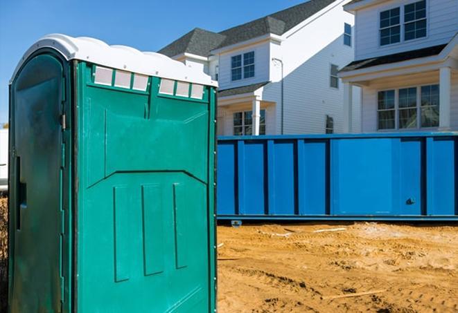 construction crew essentials porta potties on site